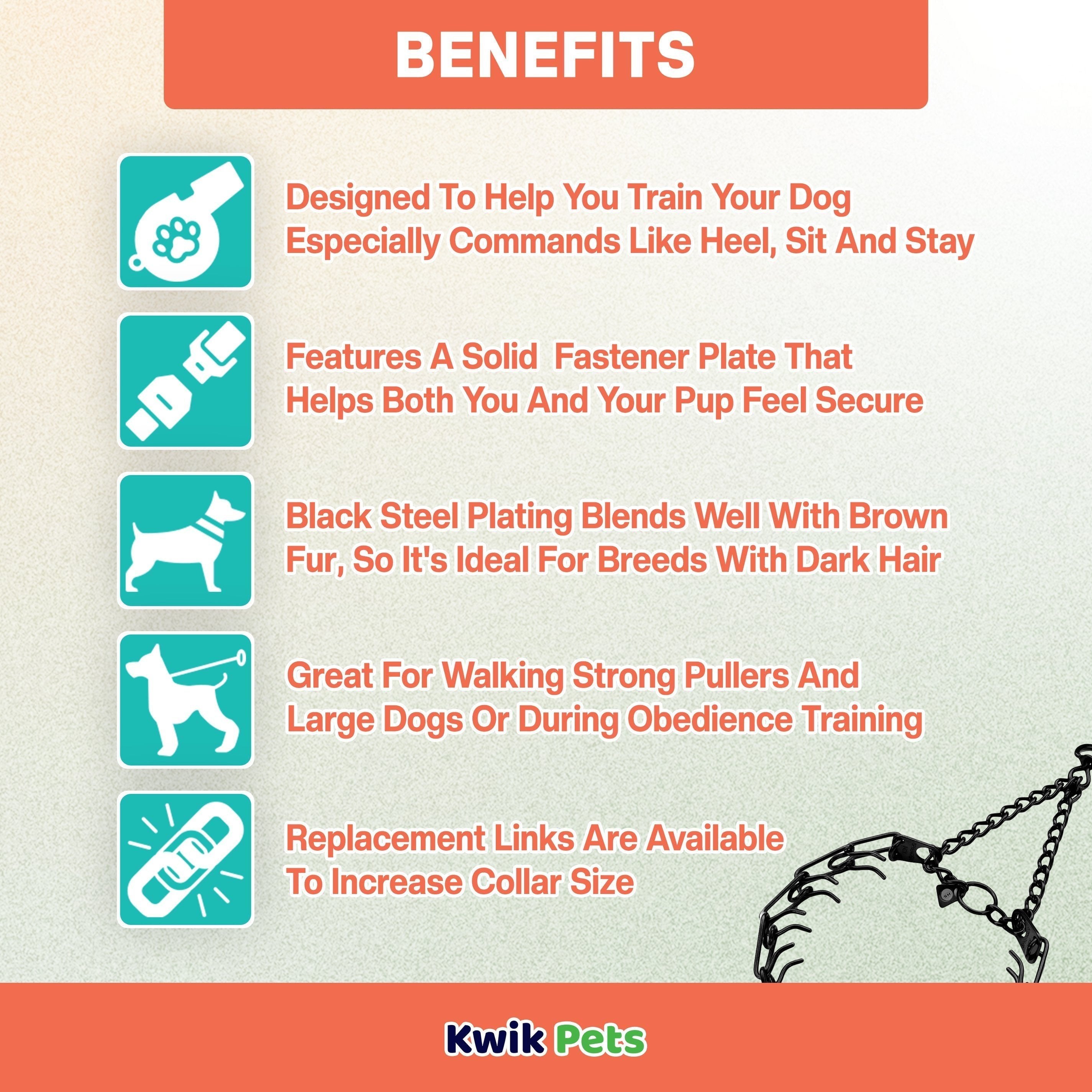 Herm Sprenger Ultra-Plus Black Stainless Dog Prong Training Collar 18-in Neck 3.25-mm Wide