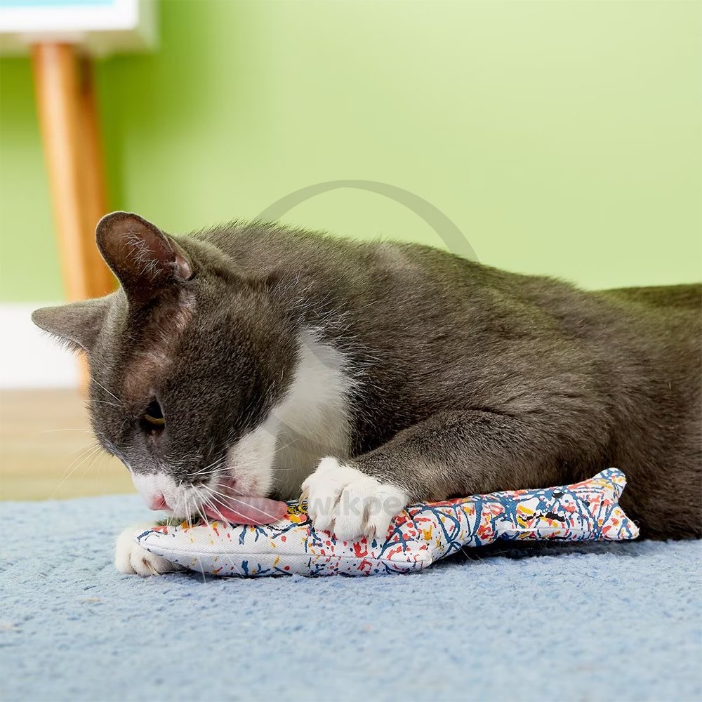 Yeowww! Pollock Fish Catnip Cat Toy Multicolor 11-in