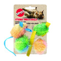 Spot Stringy Mice & Ball Cat Toy with Catnip Assorted 4 Count 2-in