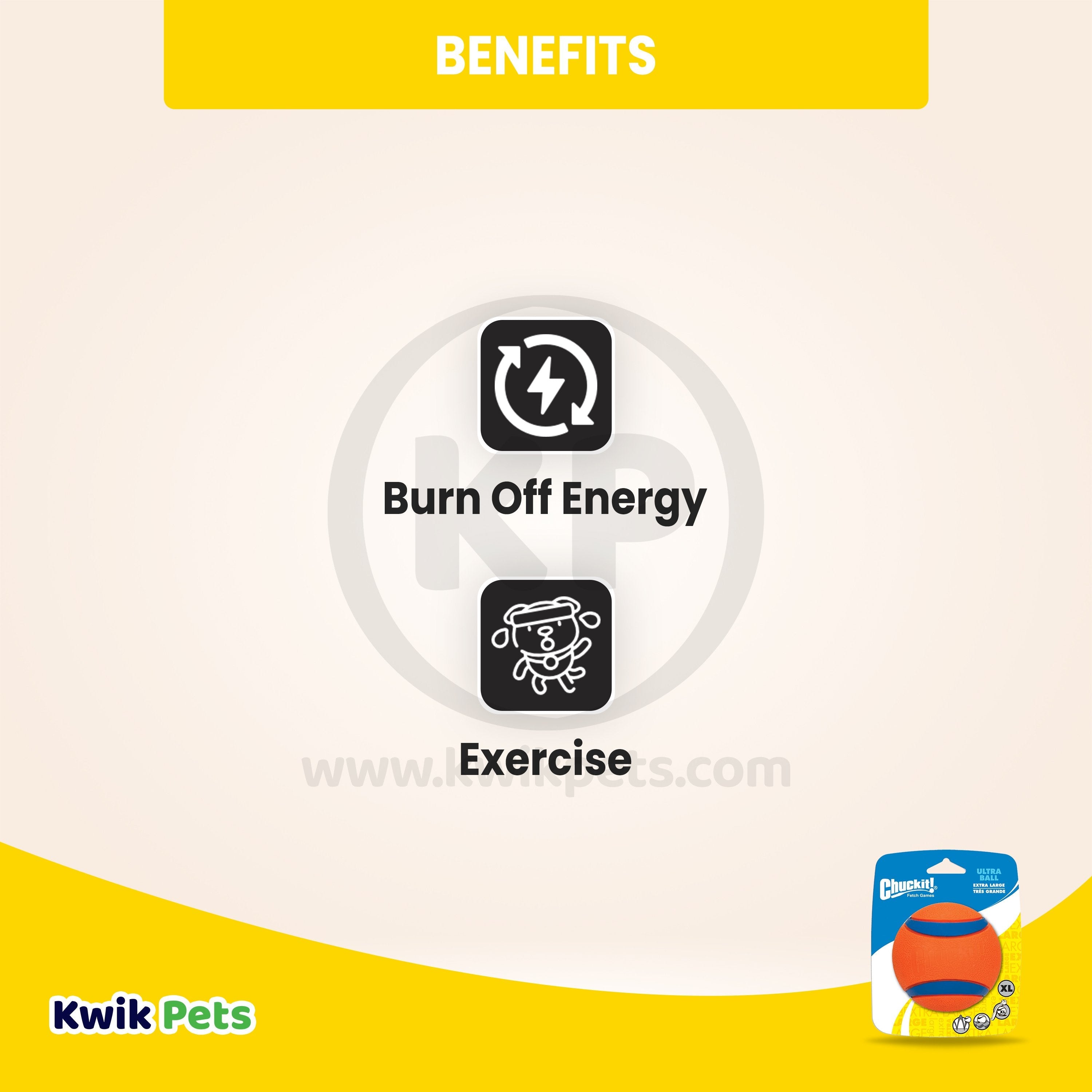 Chuckit! Ultra Ball Dog Toy Blue/Orange X-Large