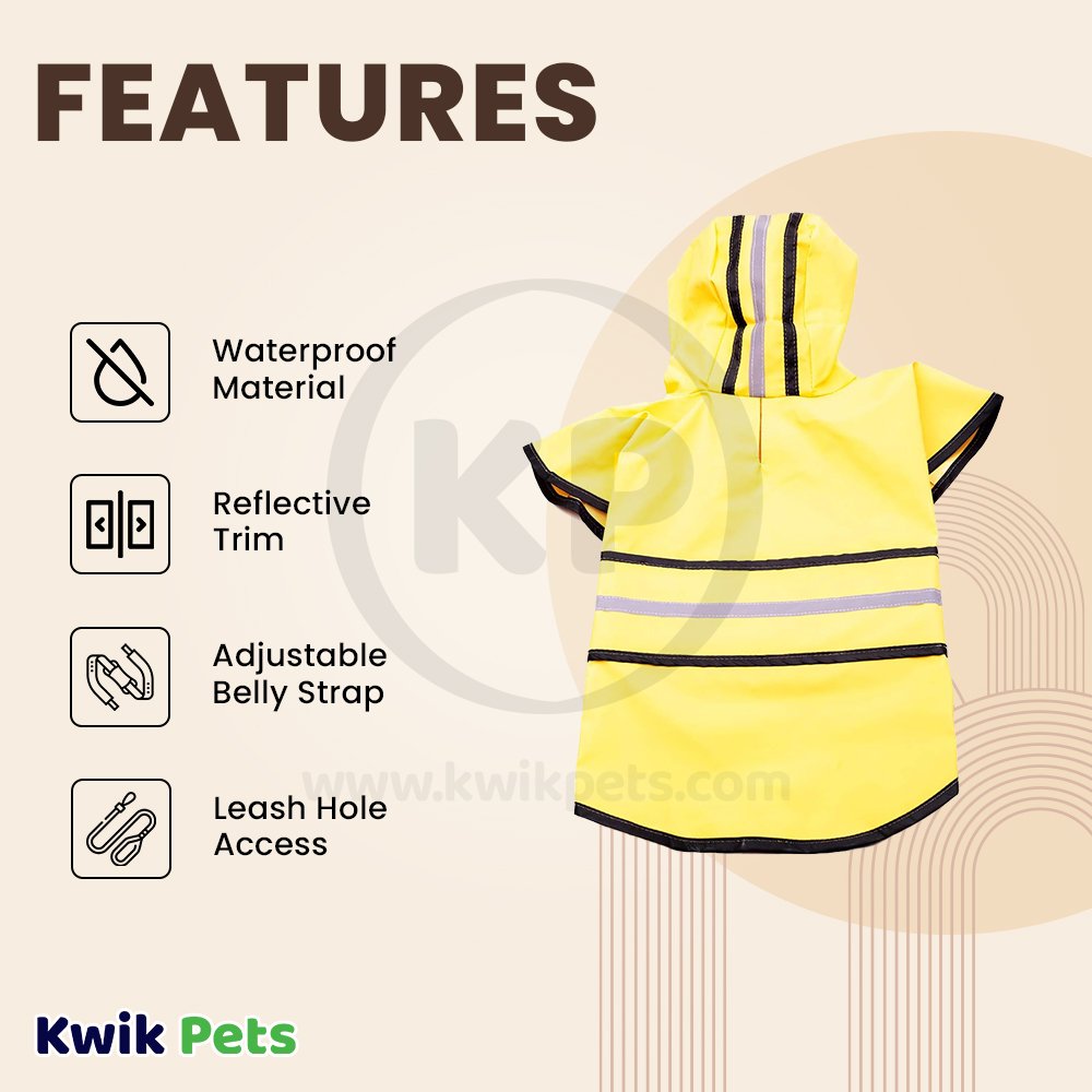 Fashion Pet Rainy Day Slicker Yellow Medium
