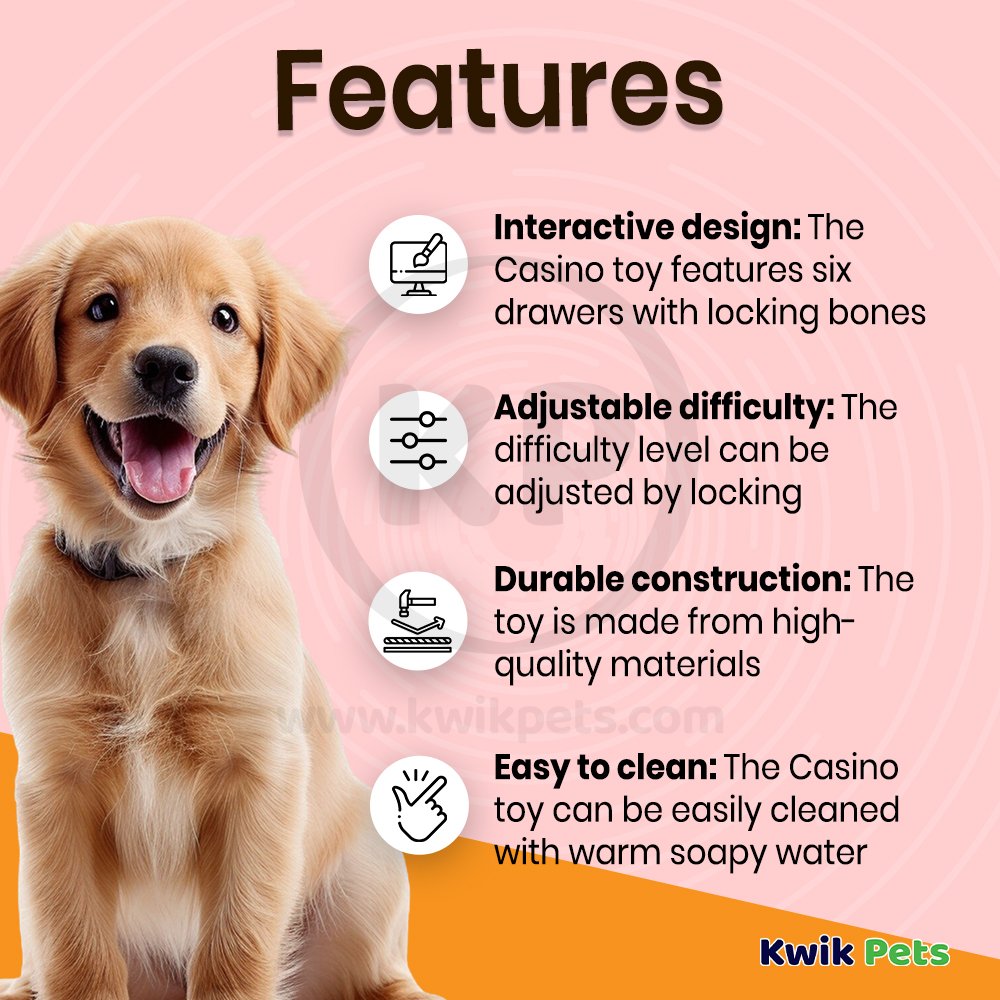 Nina Ottosson Casino Interactive Dog Toy Blue Large