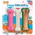 Nylabone Puppy Chew Toy & Treat Variety Triple Pack Chicken & Lamb Starter Kit Small/Regular - Up To 25 Ibs 3 Count