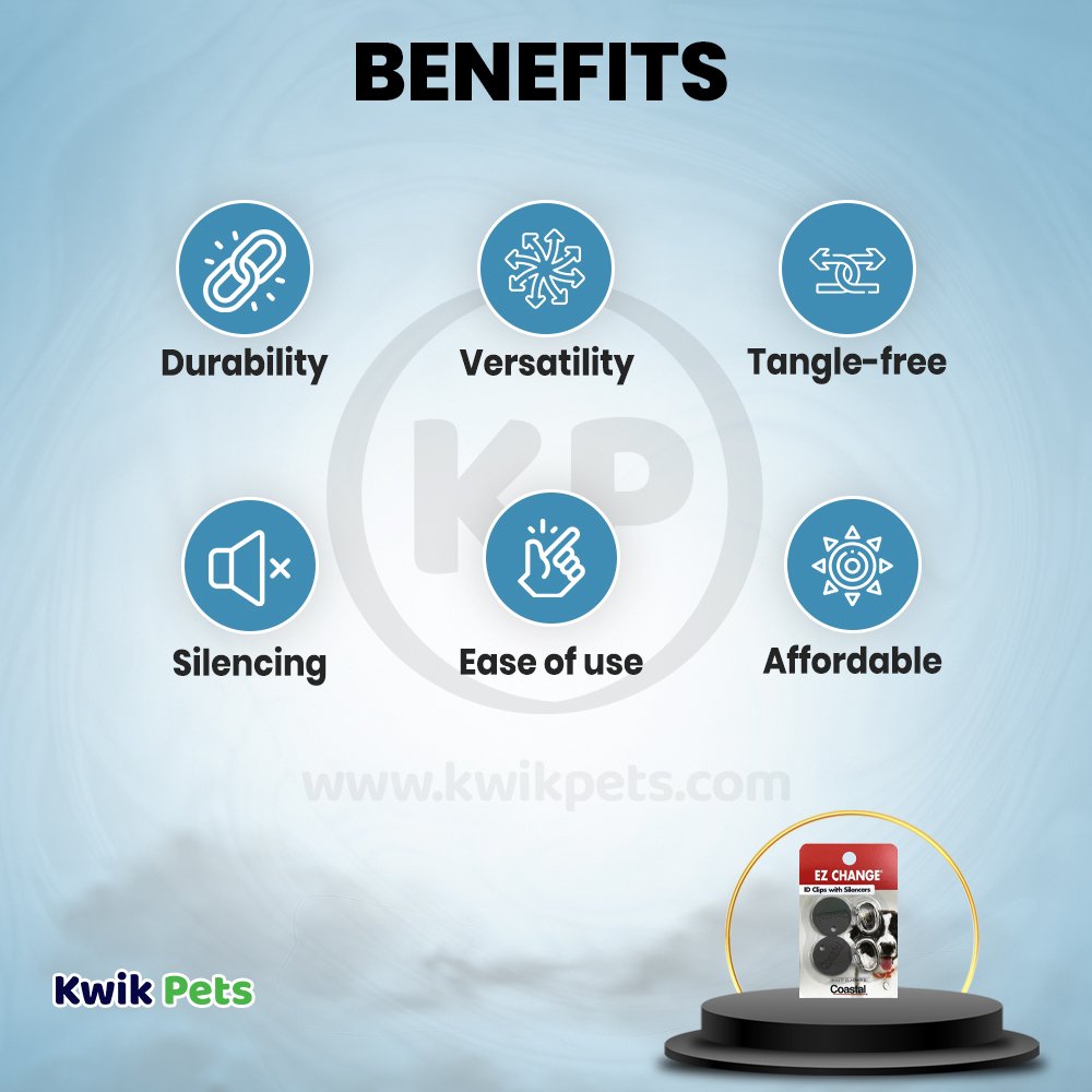 Coastal EZ Change Dog ID Clip with Silencer