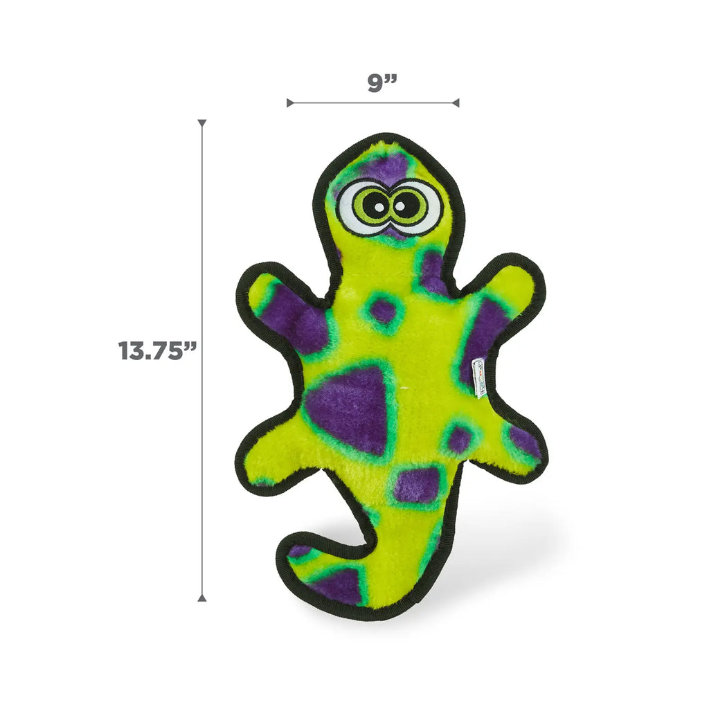 Outward Hound Invincibles Durablez Gecko Dog Toy Yellow & Green Medium
