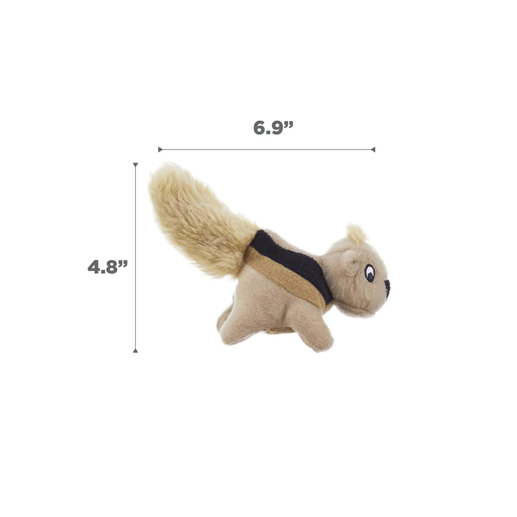 Outward Hound Squeekin' Animals Dog Toy Squirrel 3 Count