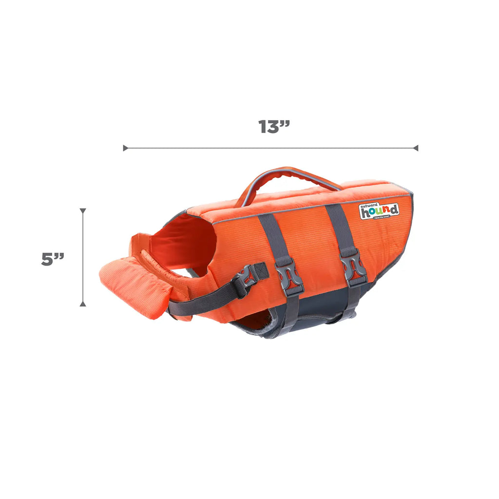 Outward Hound Granby Ripstop Dog Life Jacket Orange Small